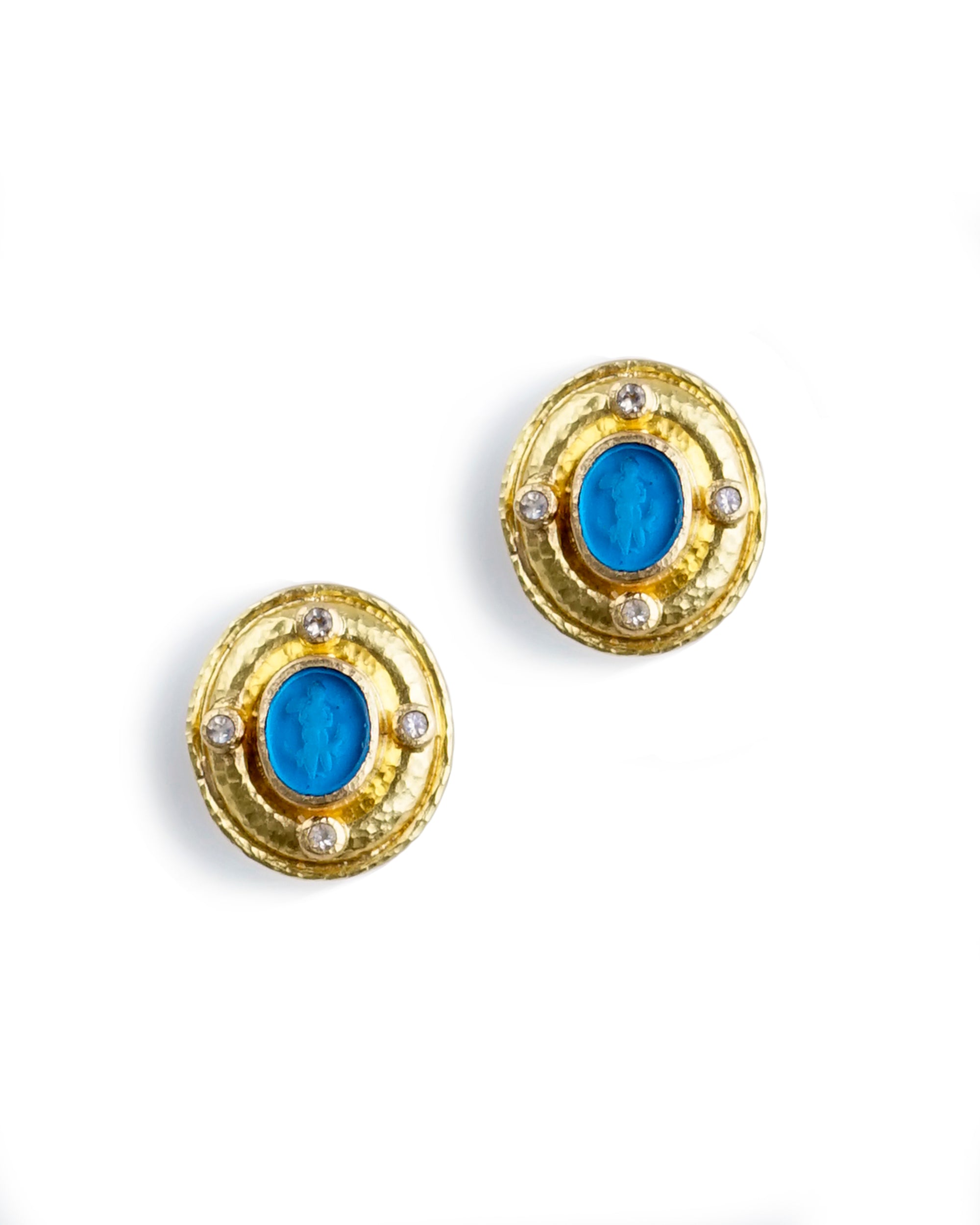 Peacock 'Micro Angel and Dog' Earrings