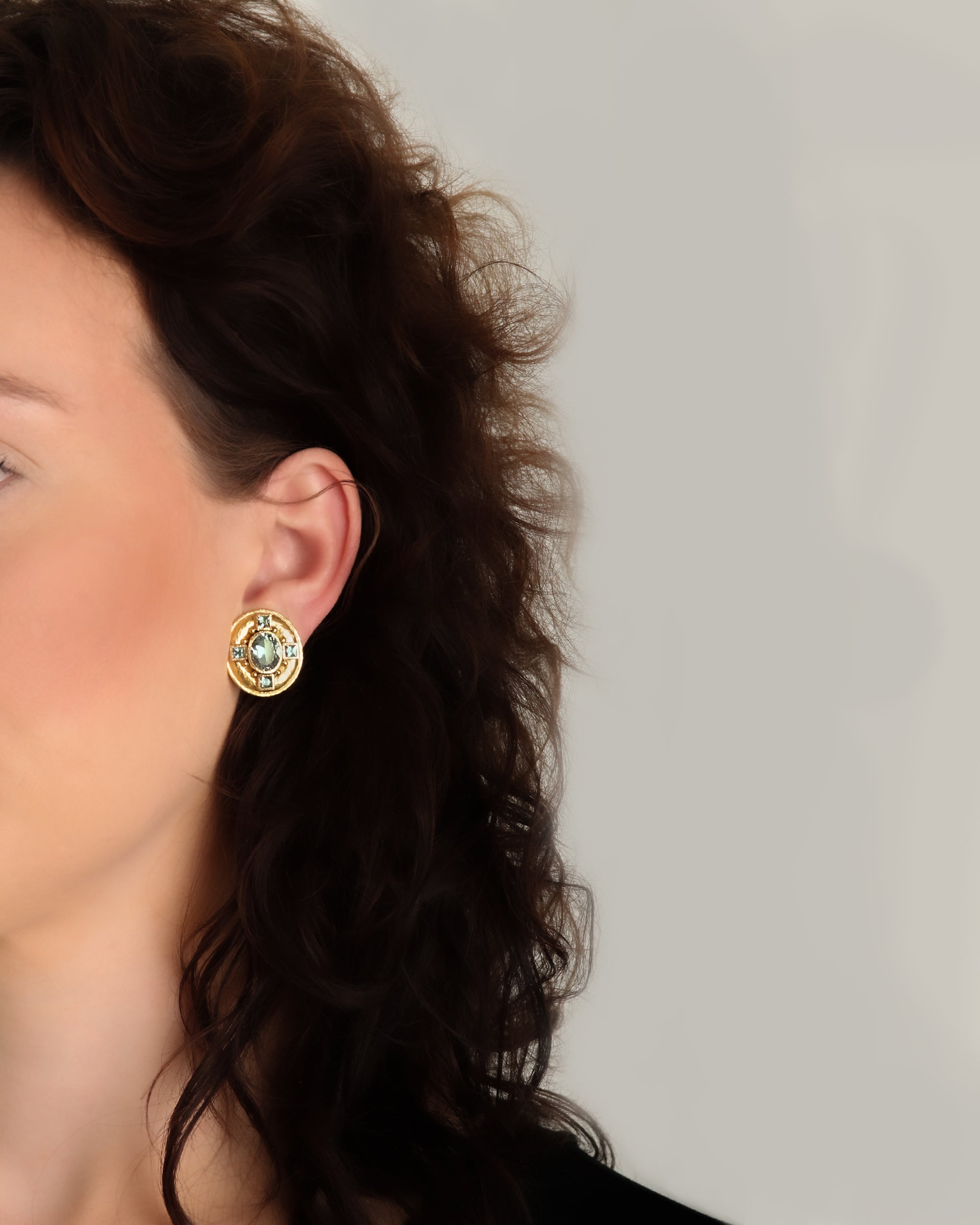 Faceted Aquamarine Earrings