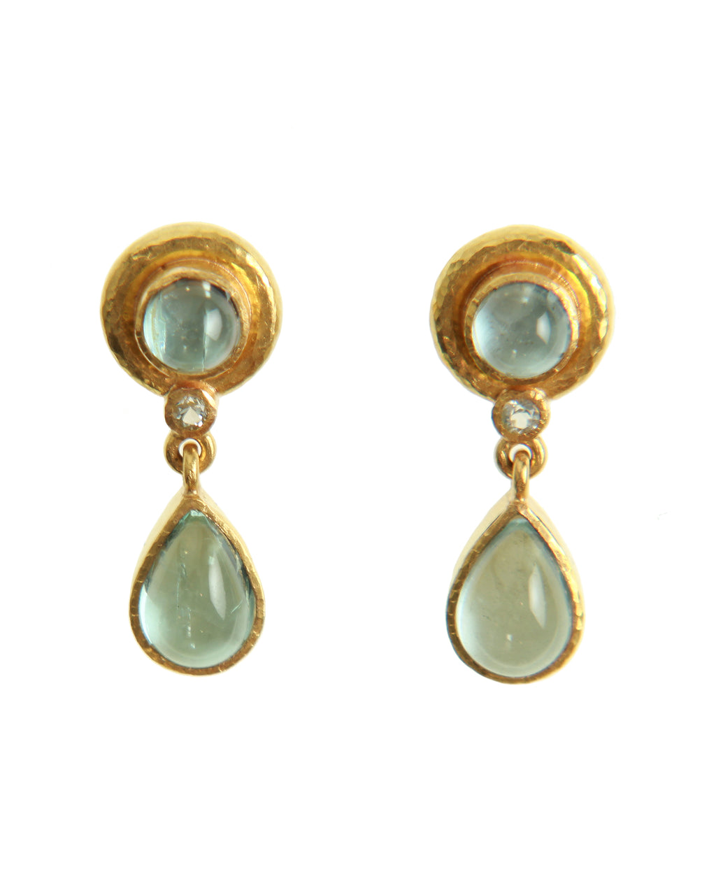 Aquamarine Drop Stud Earrings