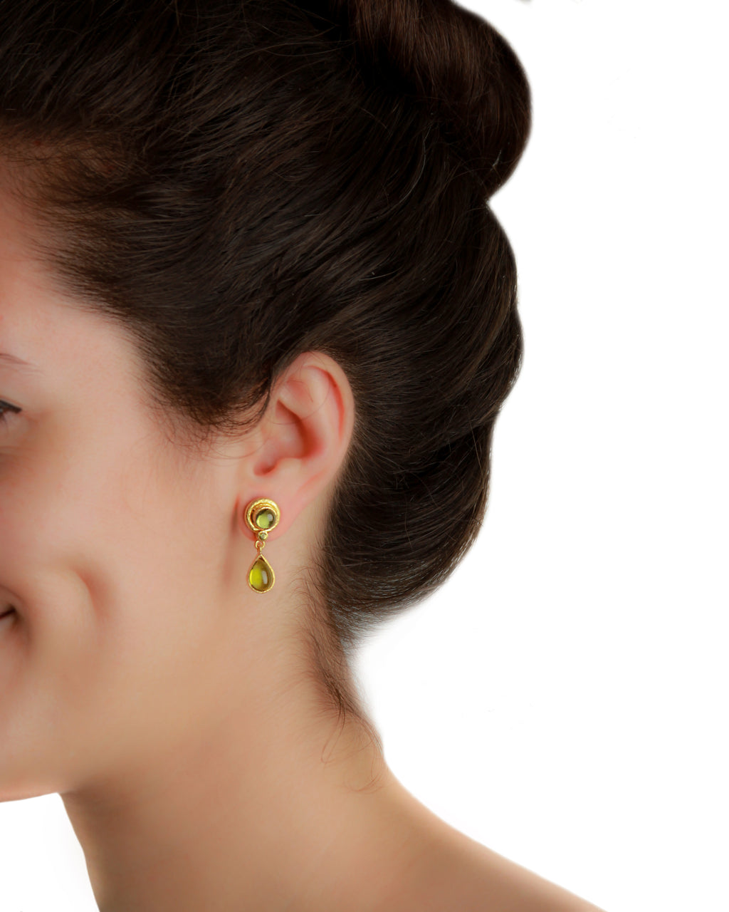 Aquamarine Drop Stud Earrings