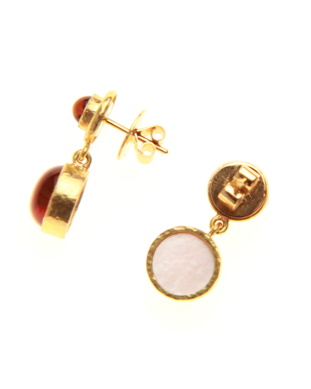 Amber 'Cabochon Putto and Duck' Earrings