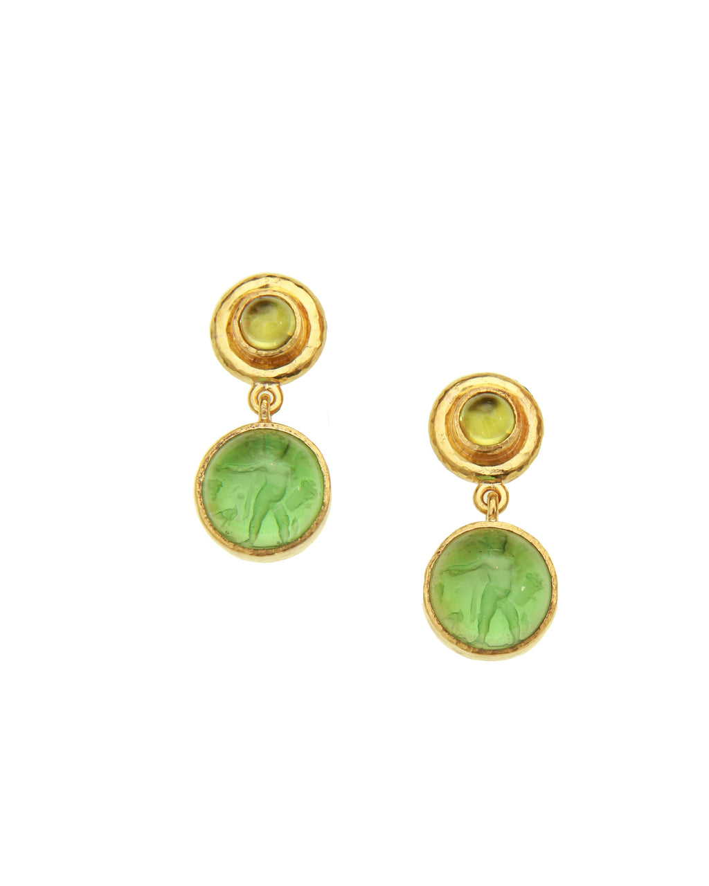 Nile 'Cabochon Putto and Duck' Earrings