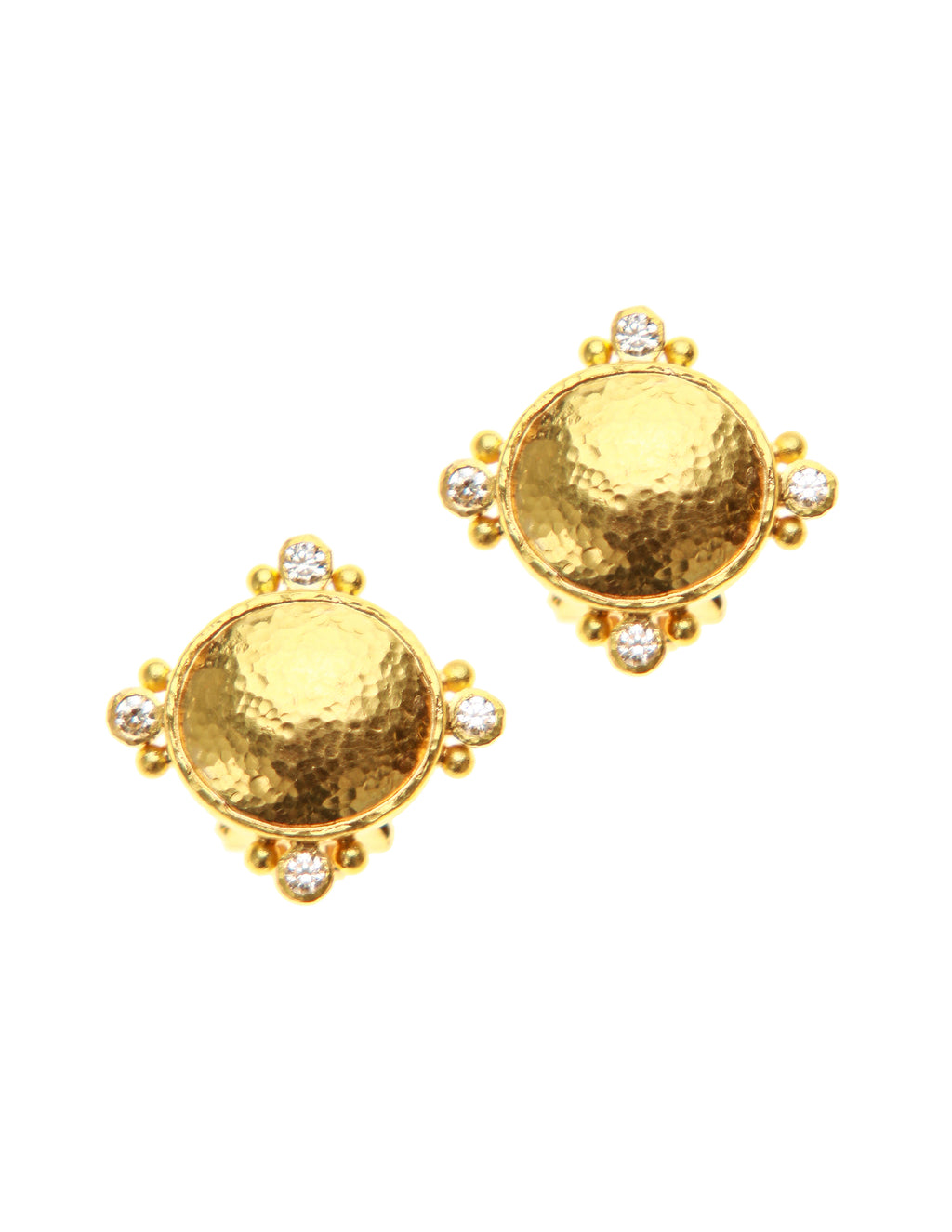 Gold and Diamond Earrings