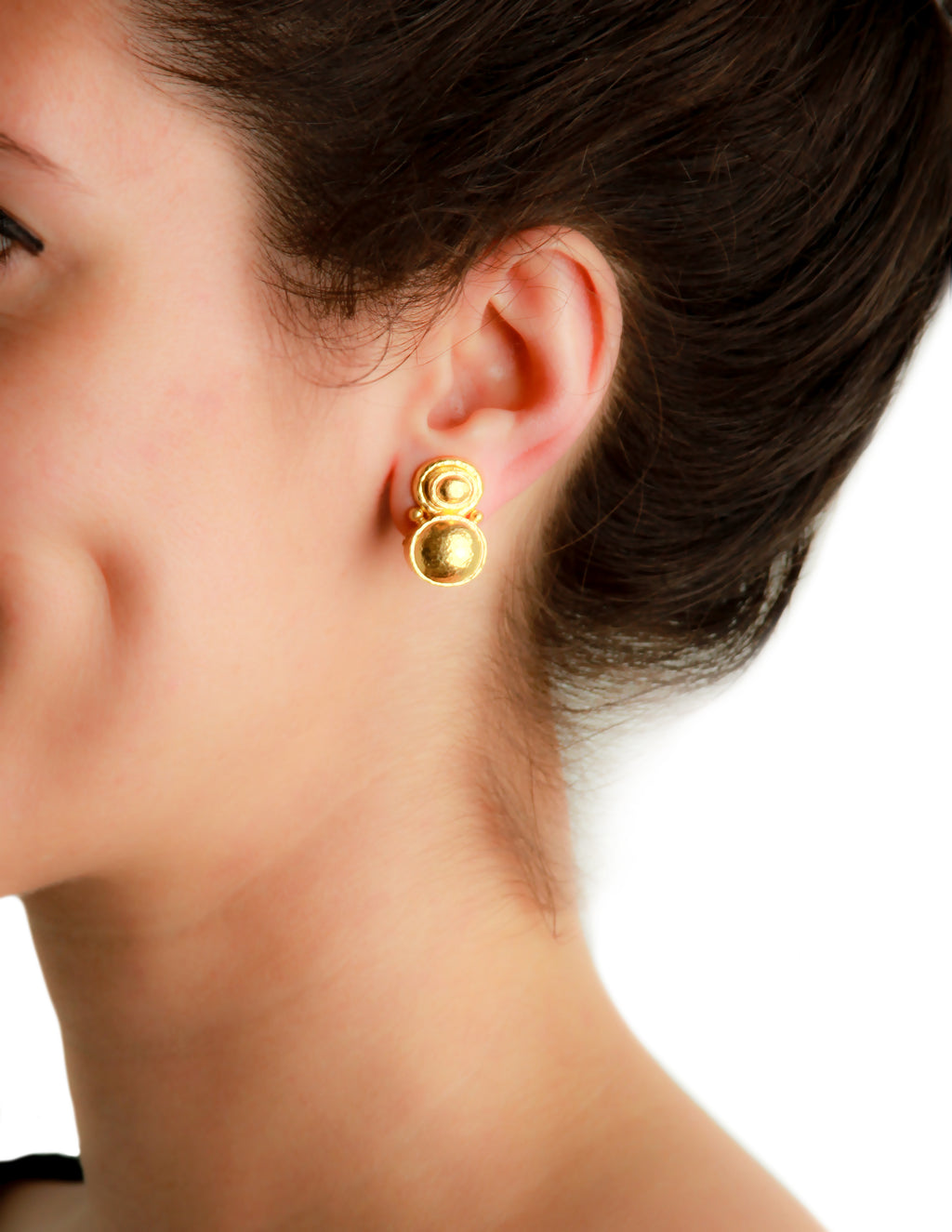 Stacked Oval Domed Earrings