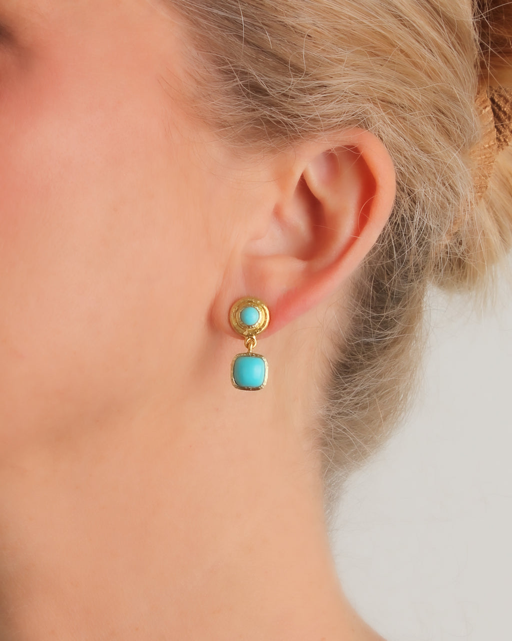 Sleeping Beauty Turquoise Stud Earrings