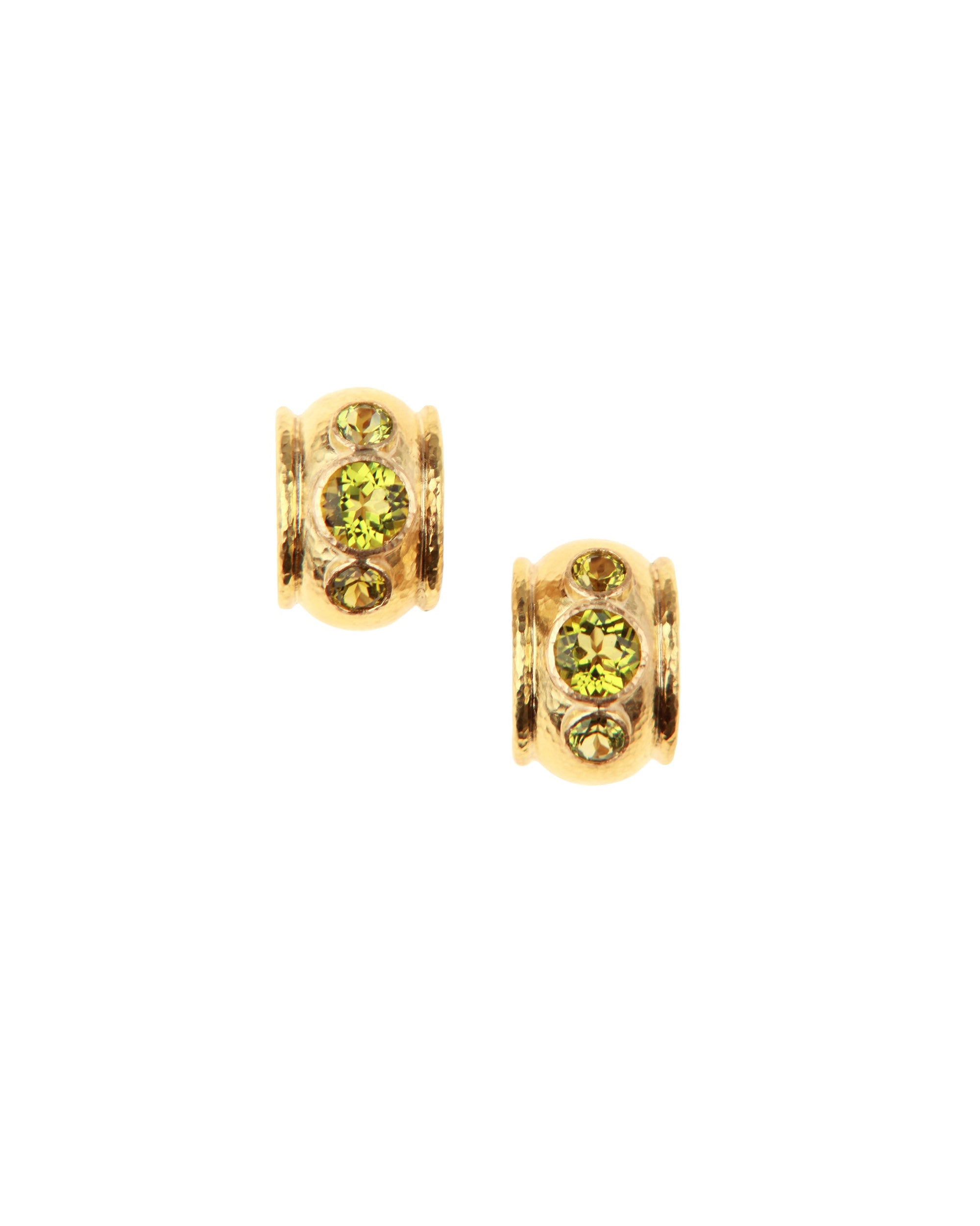 Peridot Puff Earrings