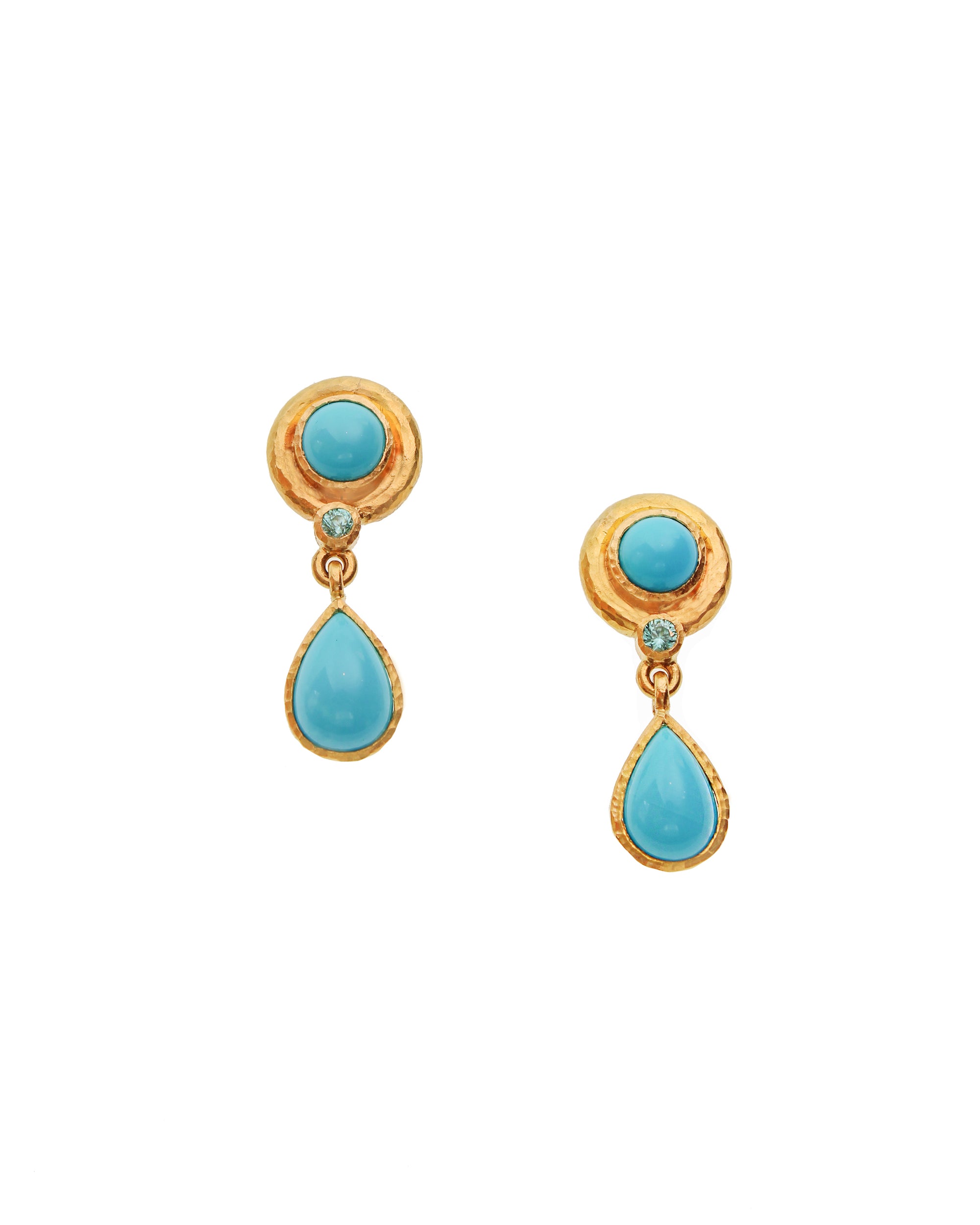 Sleeping Beauty Turquoise Drop Stud Earrings