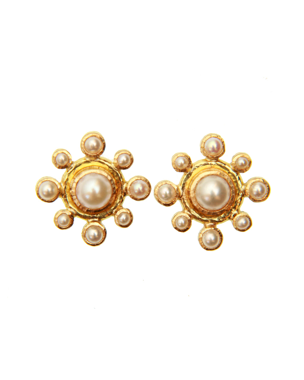 White Pearl Stud Earrings