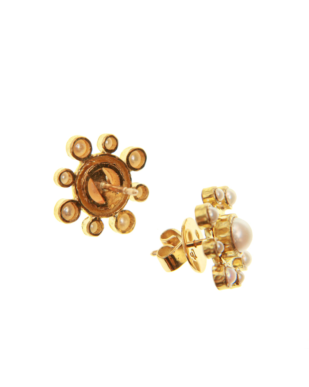 White Pearl Stud Earrings