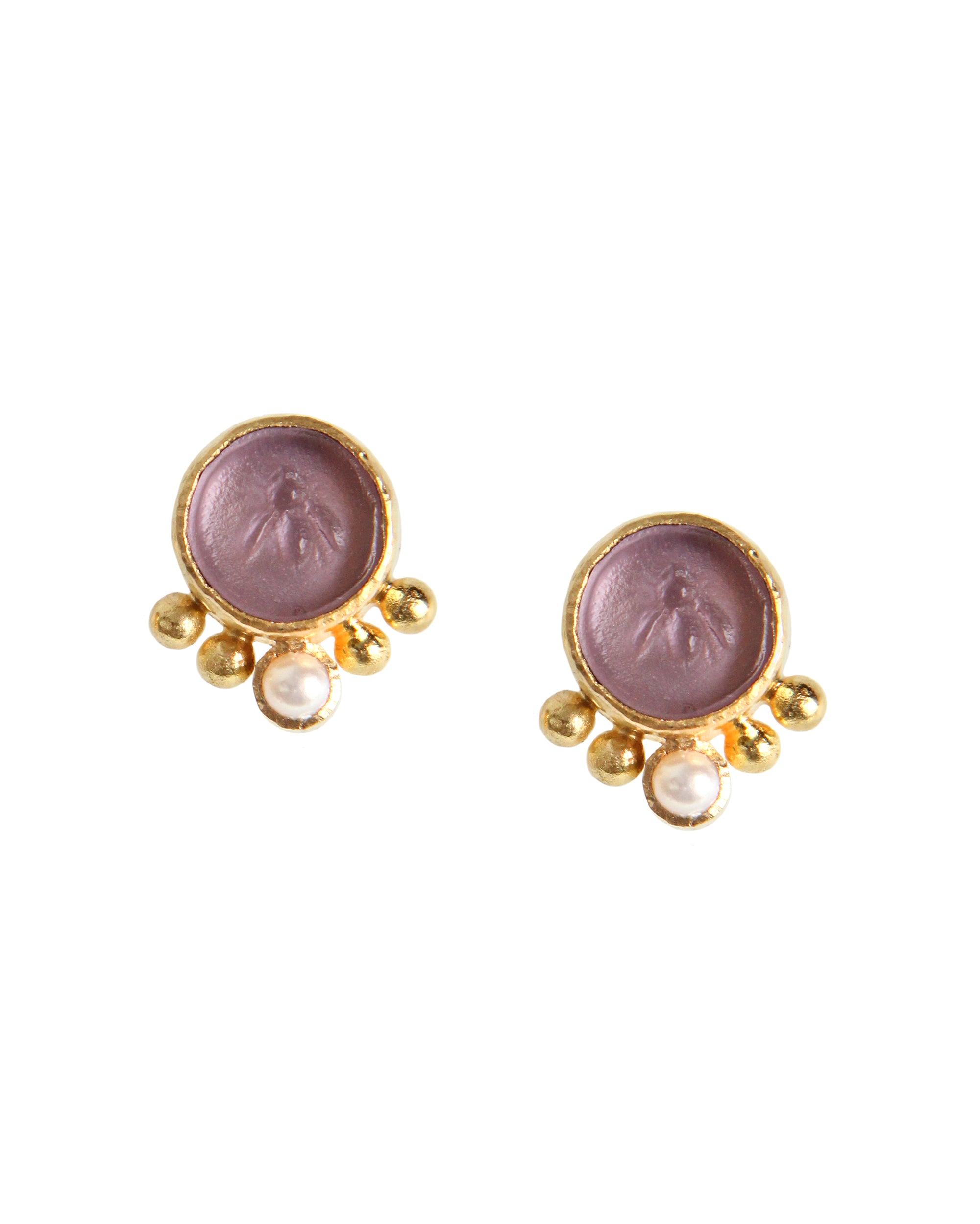 Mulberry 'Tiny Bee' Stud Earrings