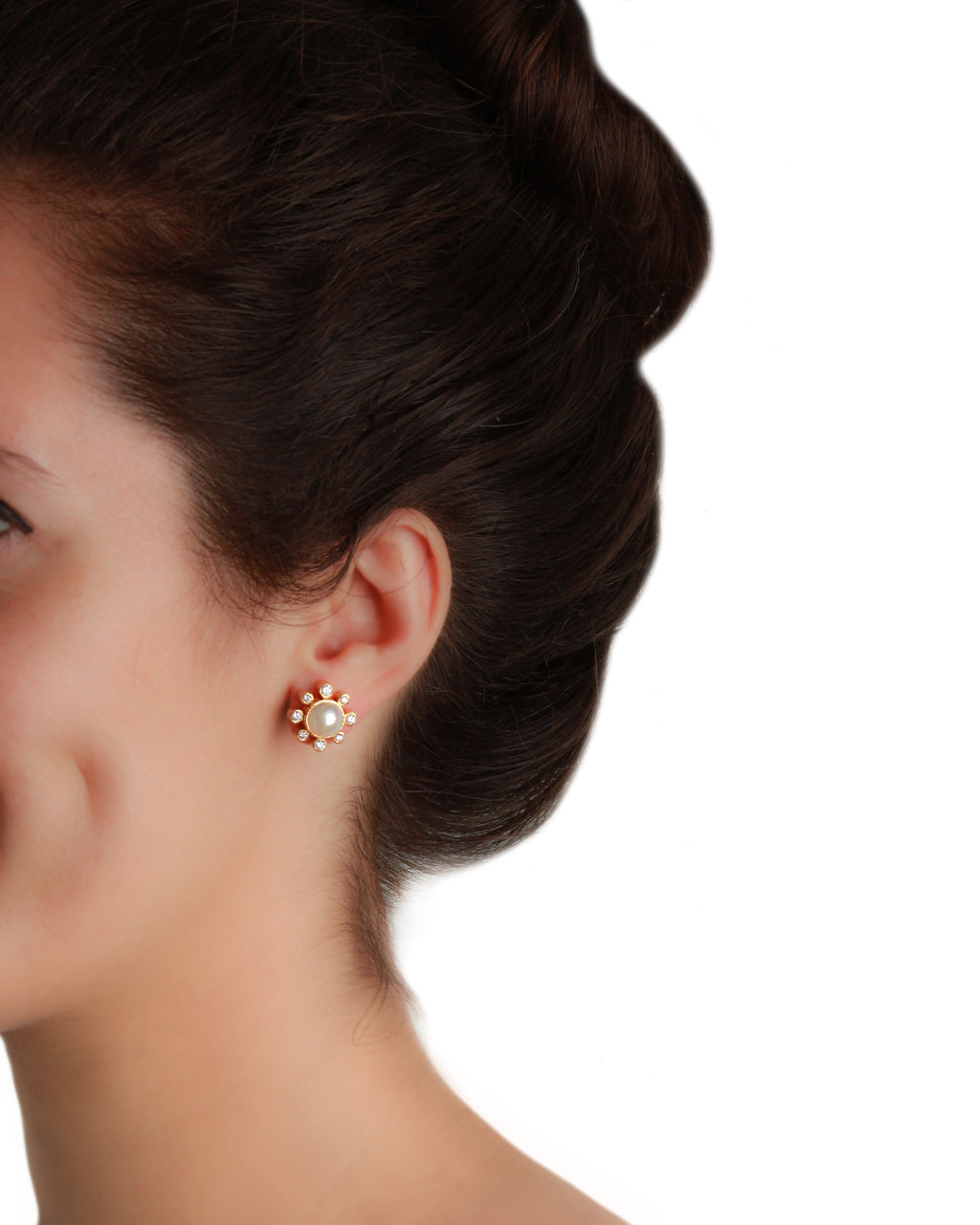 Akoya Pearl and Diamond Stud Earrings