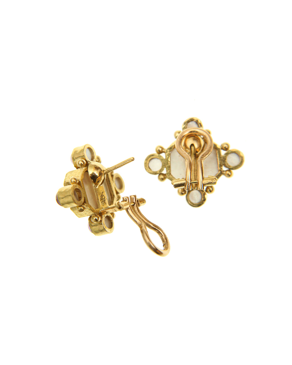 Cerulean Venetian Glass 'Putto with Swan' Earrings