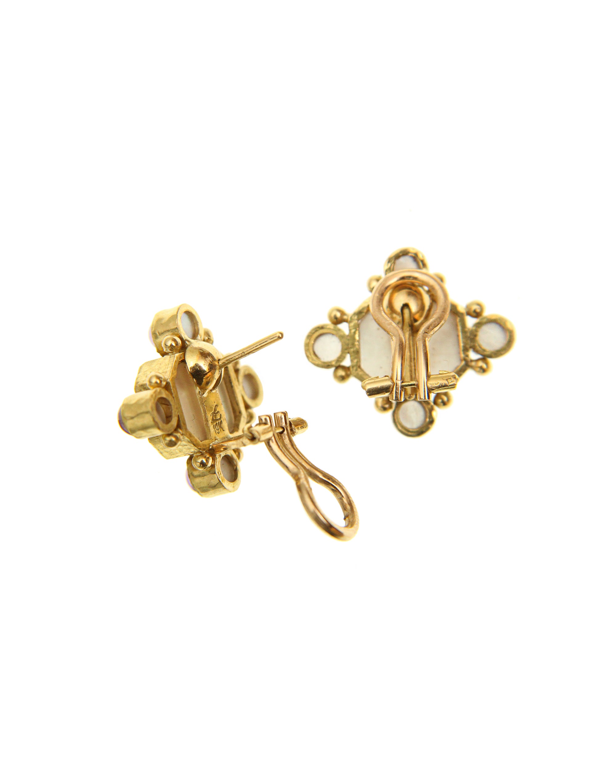 Cerulean Venetian Glass 'Putto with Swan' Earrings