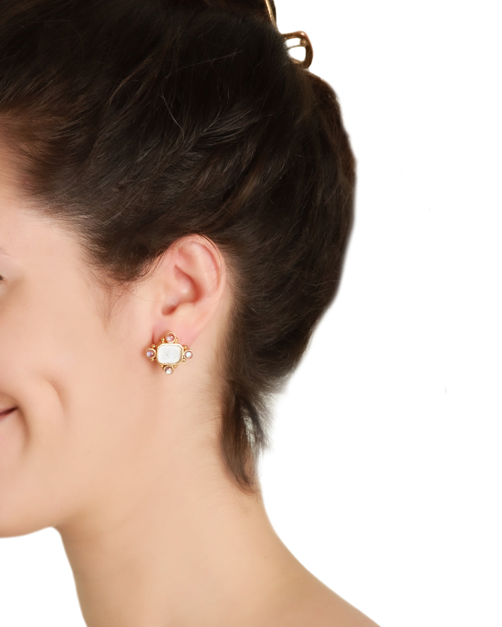 Cerulean Venetian Glass 'Putto with Swan' Earrings