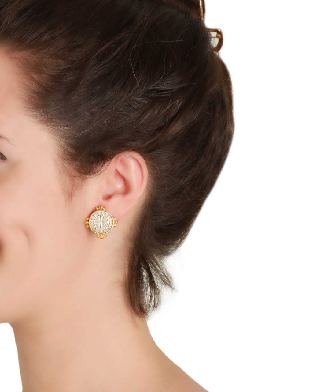 Ancient 'Crusader' Coin Earrings