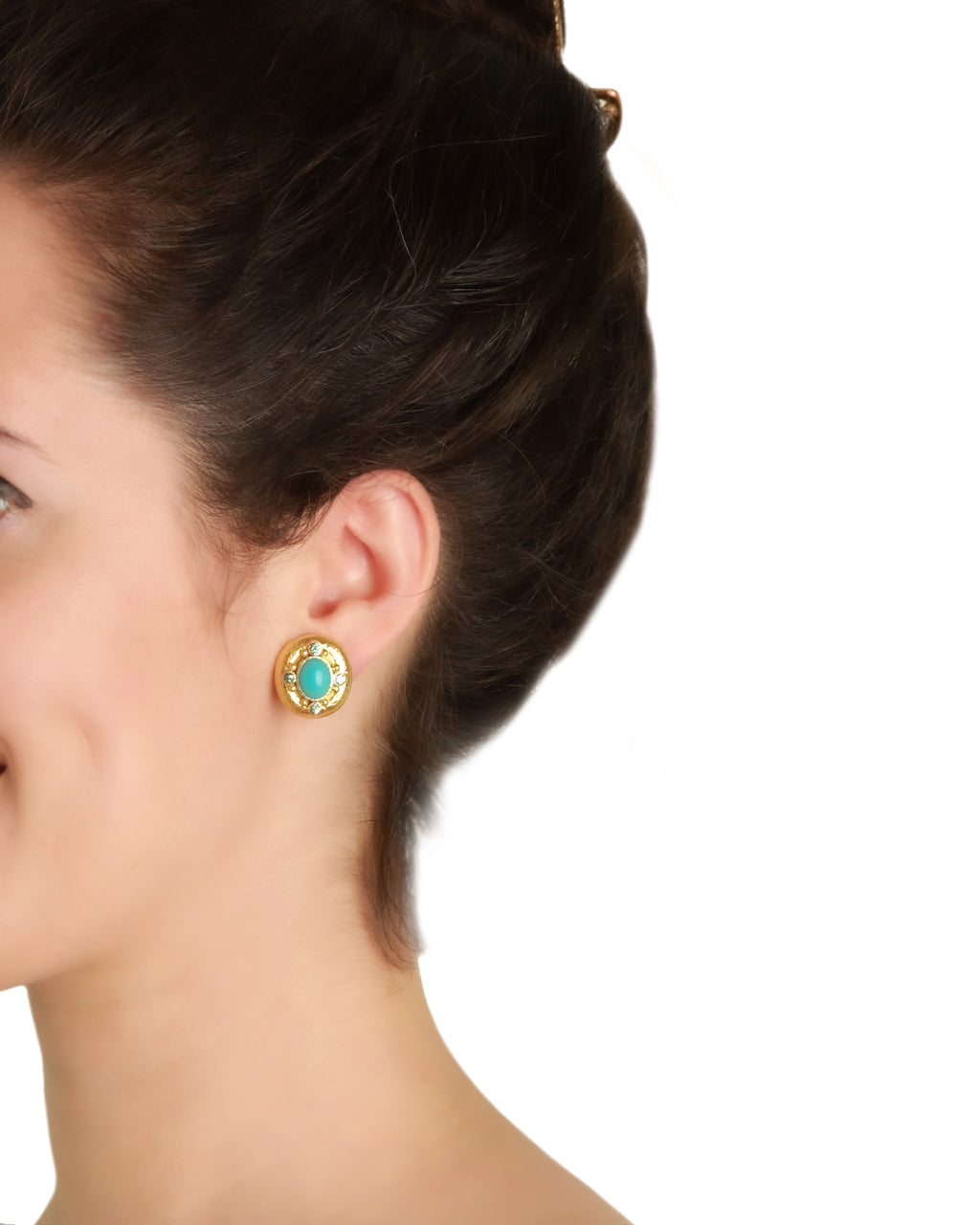 Sleeping Beauty Turquoise and Blue Zircon Earrings