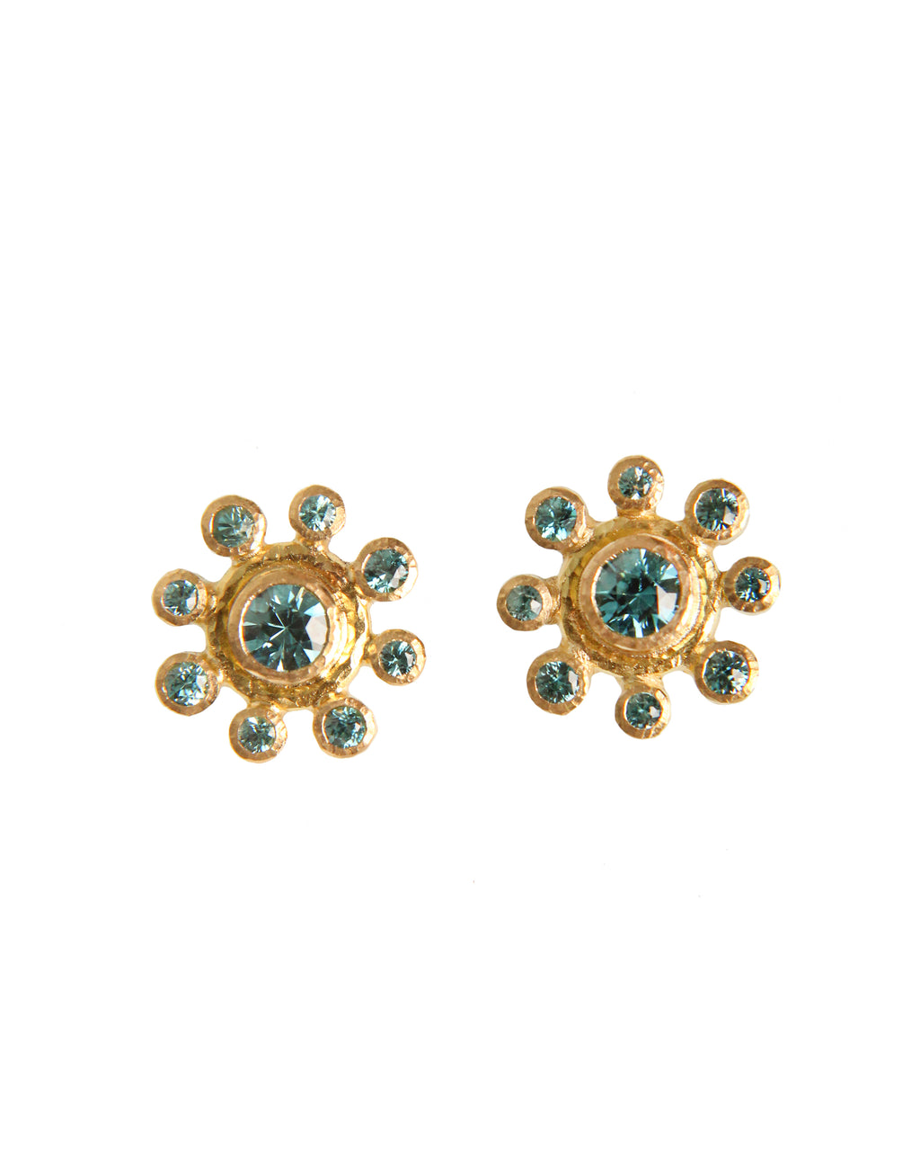 Blue Zircon Earrings