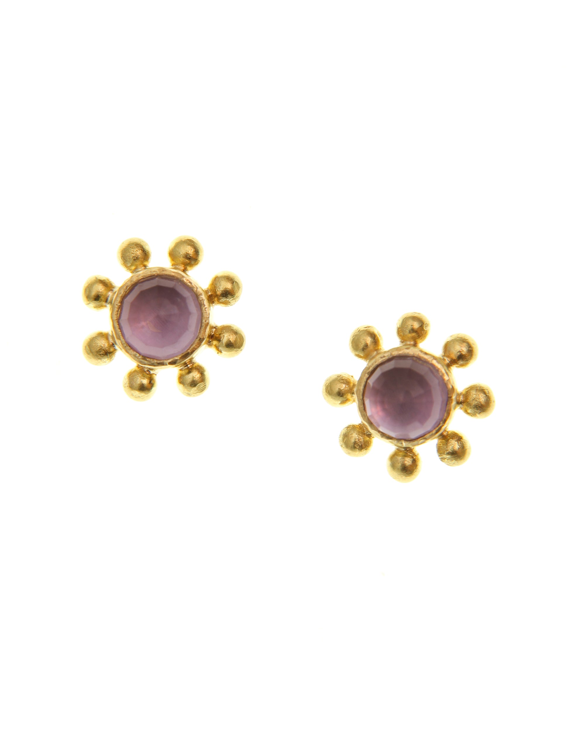 Amethyst Stud Earrings