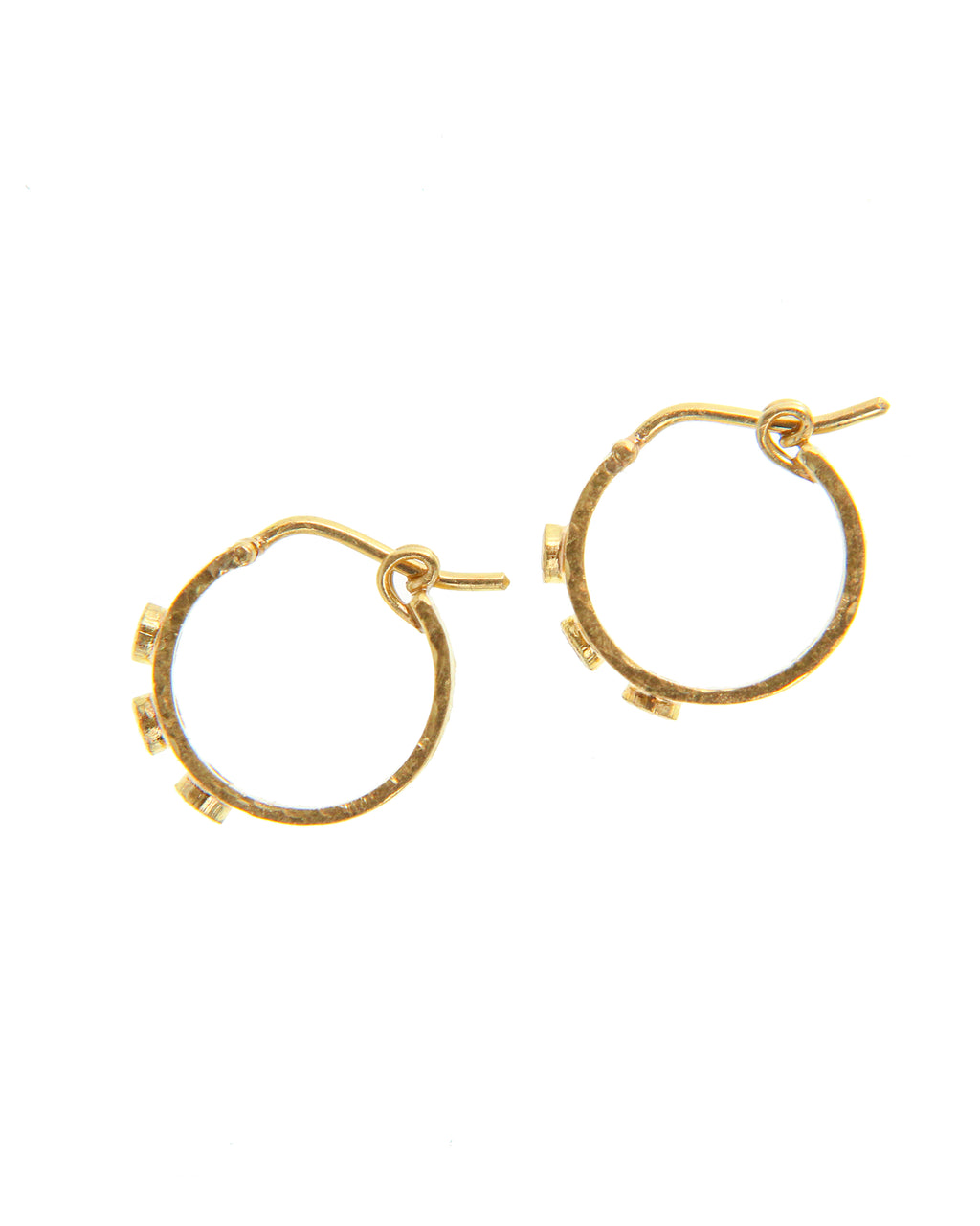 Ruby Flat Ribbon Hoop Earrings