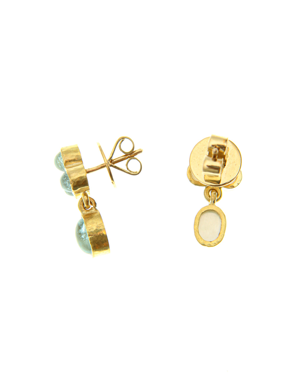 Aquamarine Drop Stud Earrings