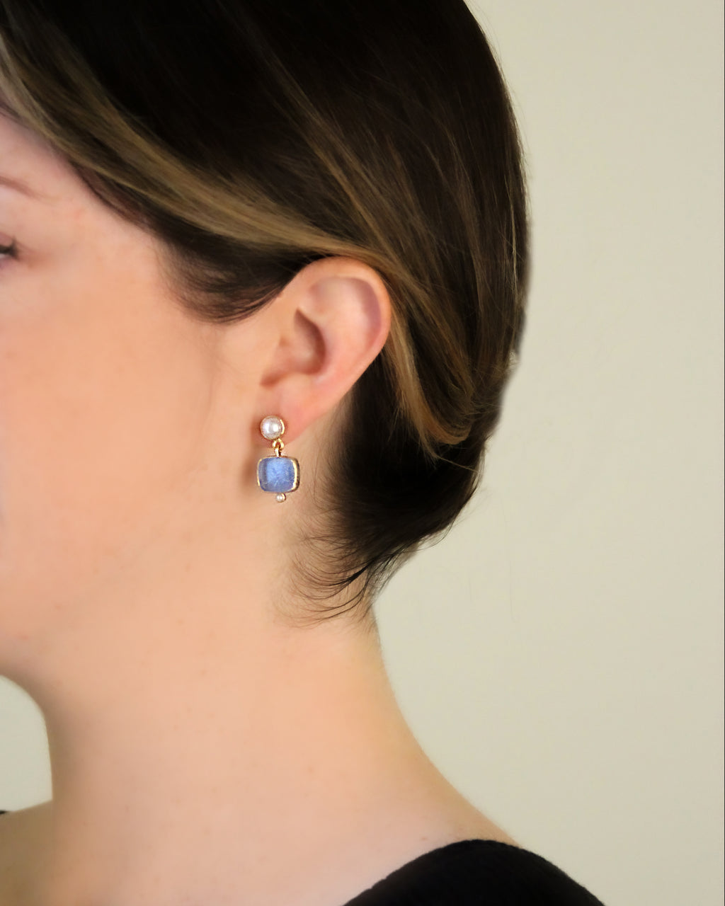 Peacock 'Putto with Goose' Drop Earrings