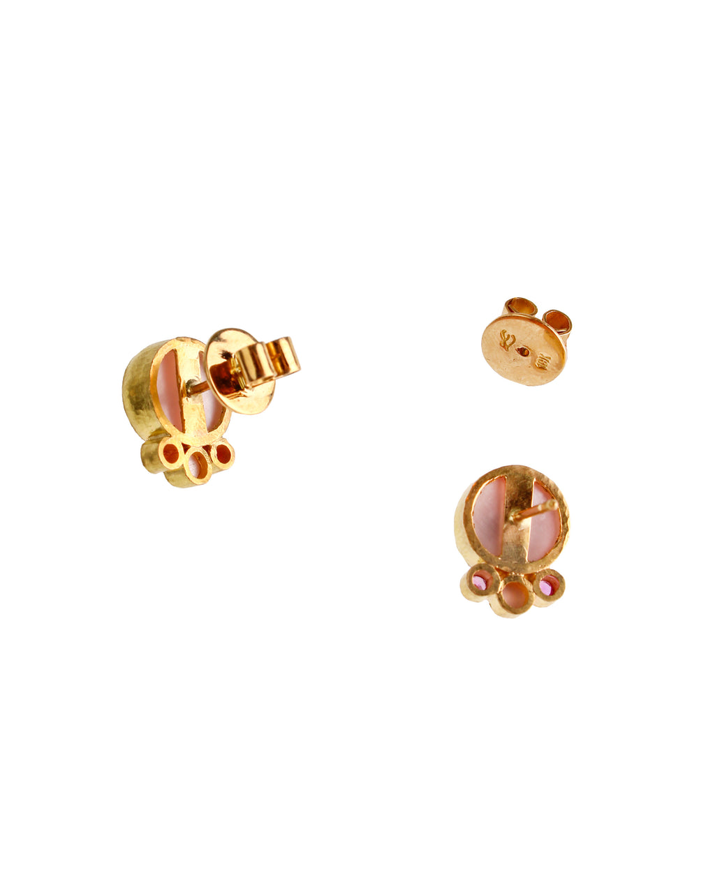 Venetian glass intaglio Stud Earrings