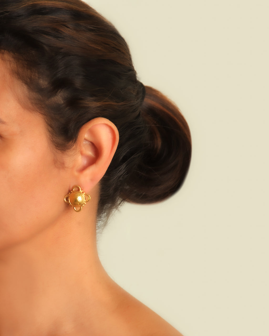Gold Dome with Arches Earrings
