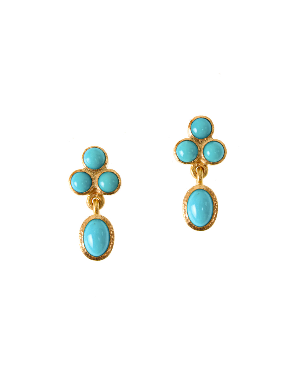 Sleeping Beauty Turquoise Stud Drop Earrings
