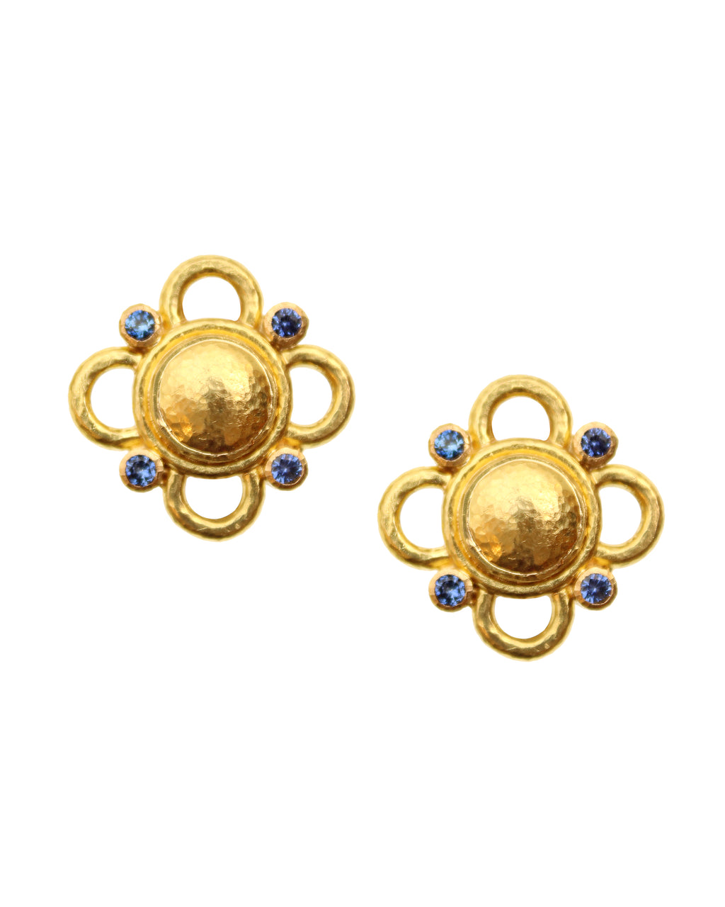 Gold Dome with Wire Arches and Blue Sapphires