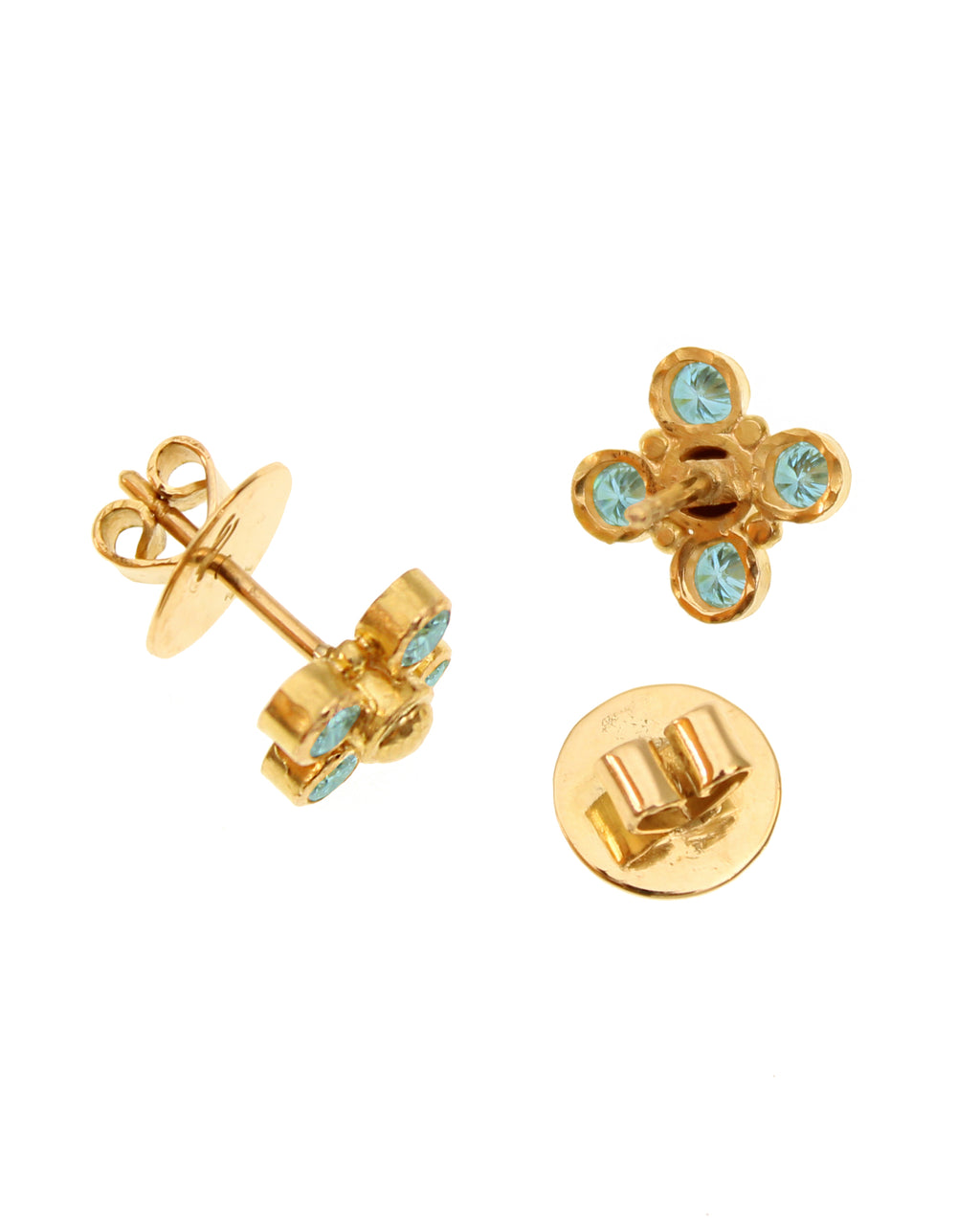 Blue Zircon Stud Earrings