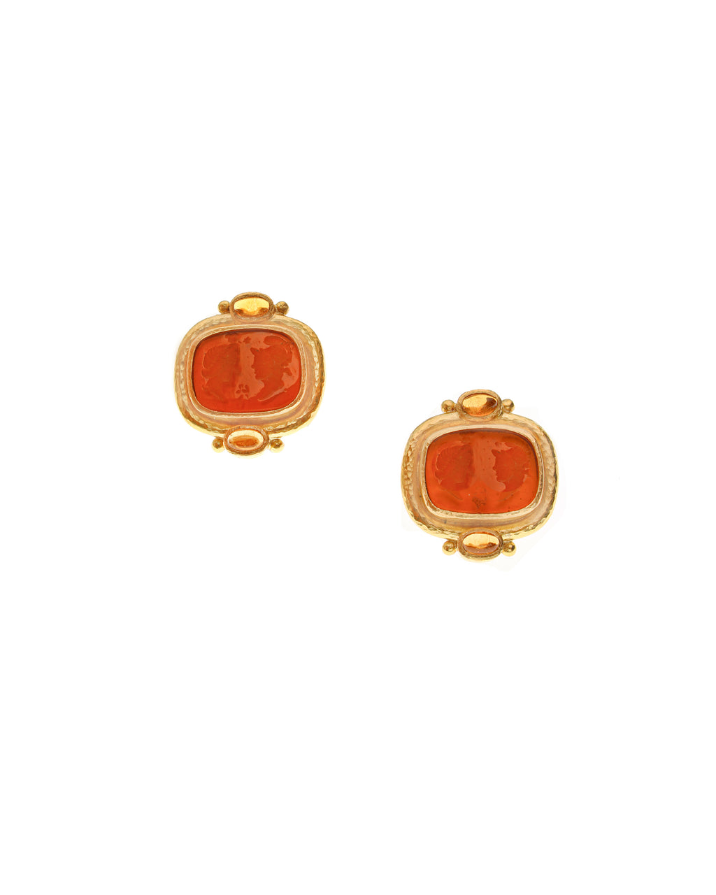 Amber 'Facing Profiles' Earrings