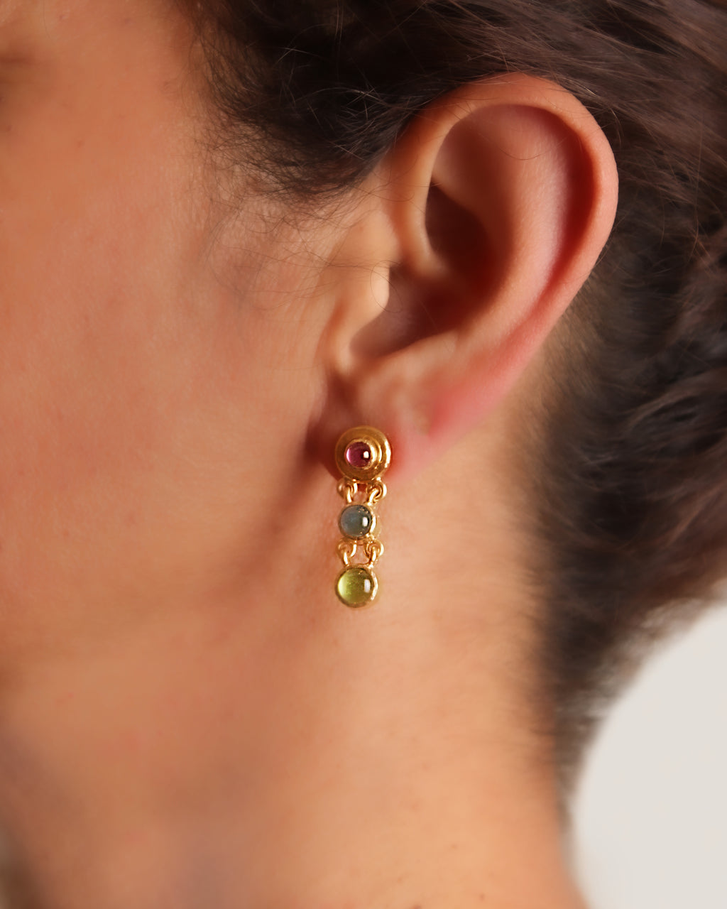 Tutti Frutti Chandelier Stud Earrings