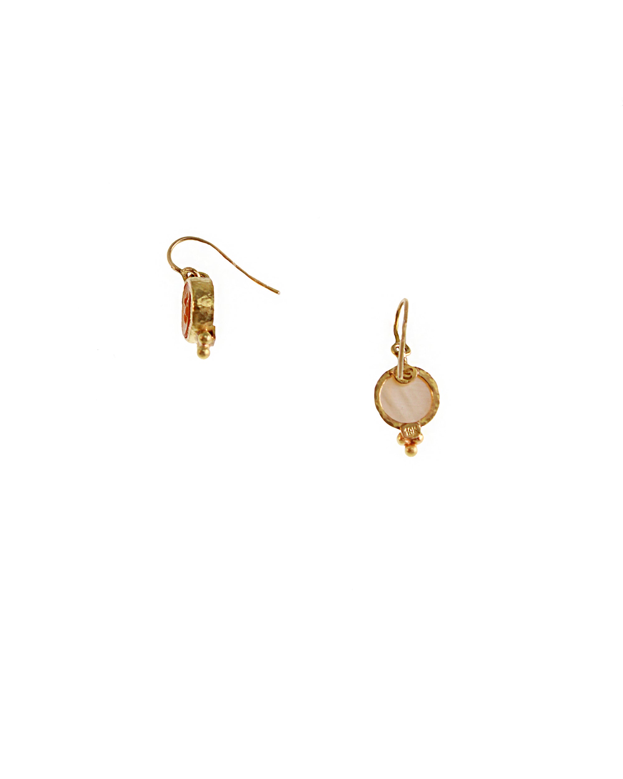Light Amber Venetian Glass 'Tiny Bee' Earrings
