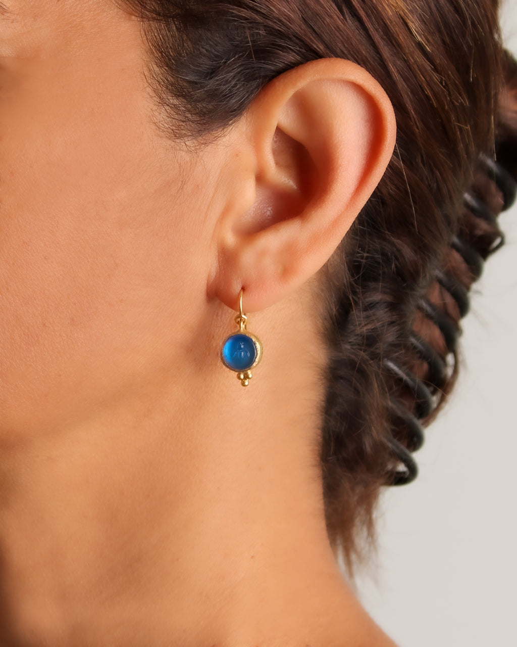 Peacock Venetian Glass 'Tiny Bee' Earrings