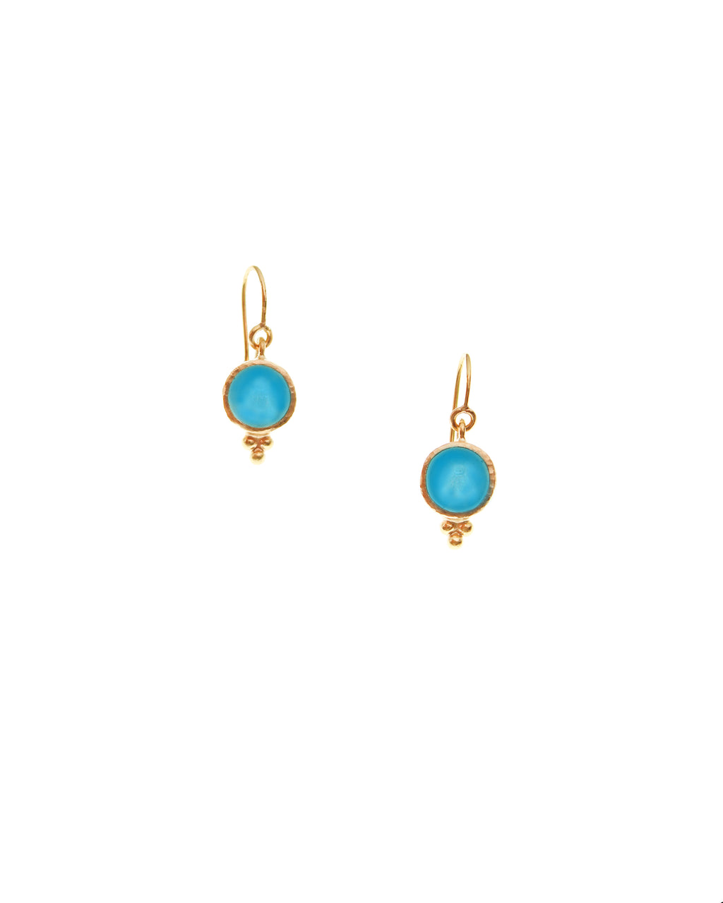Swimming Pool Venetian Glass 'Tiny Bee' Earrings