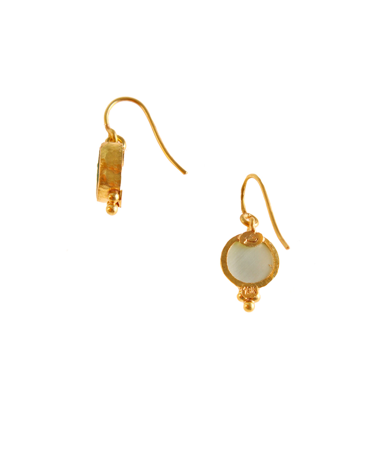 Swimming Pool Venetian Glass 'Tiny Bee' Earrings
