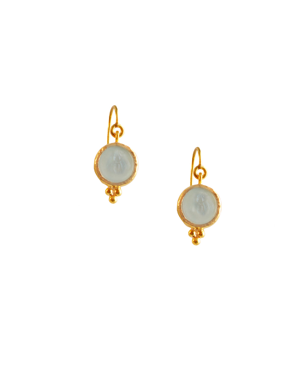 Light Aqua 'Tiny Bee' Earrings