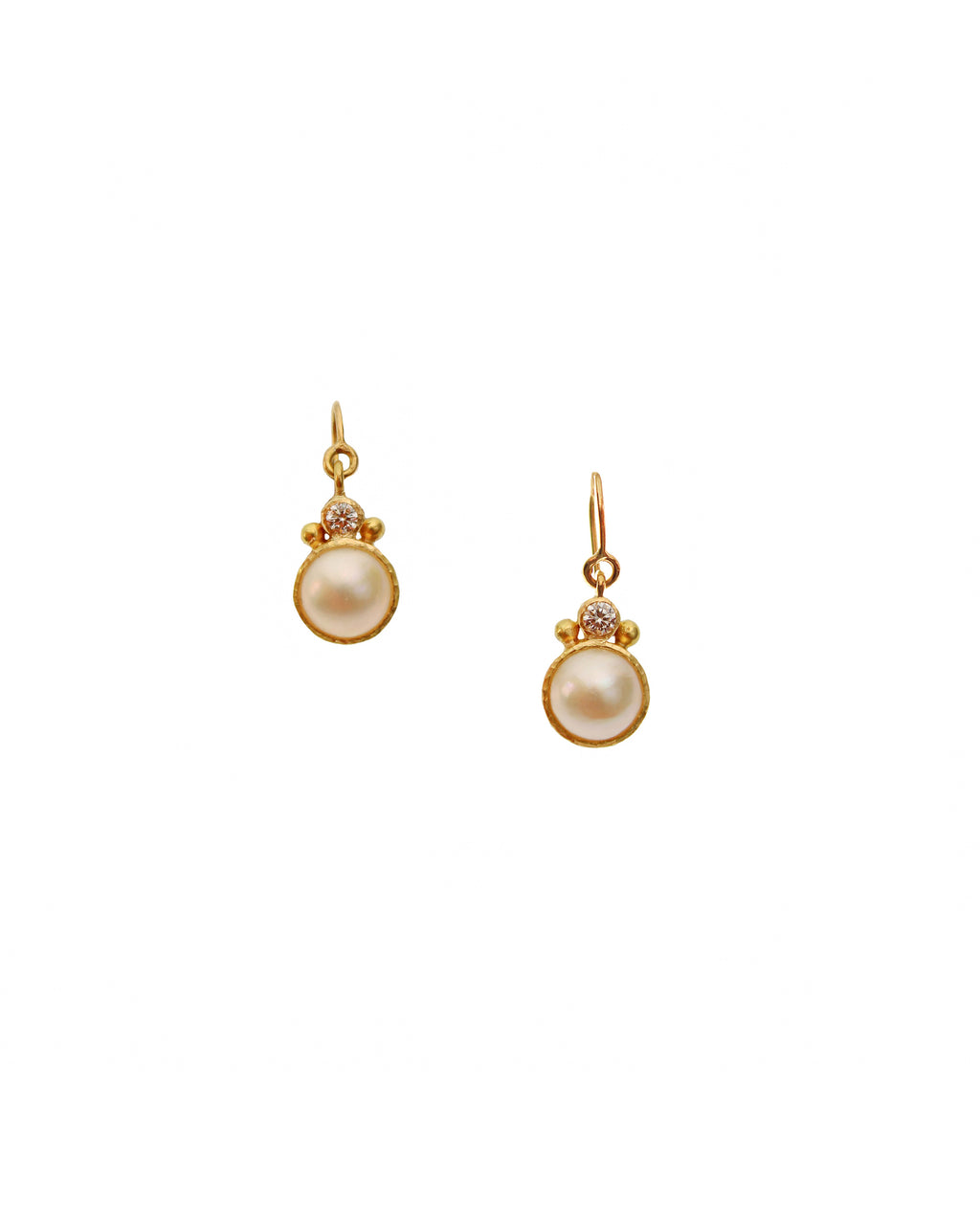 Pearl and Diamond Earrings