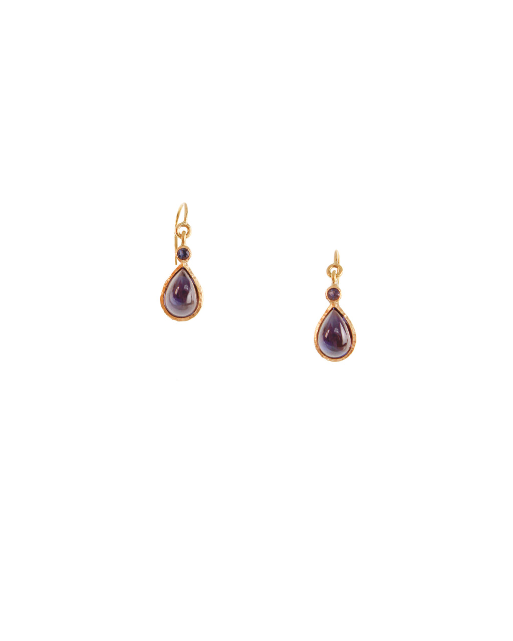 Teardrop Iolite Earrings