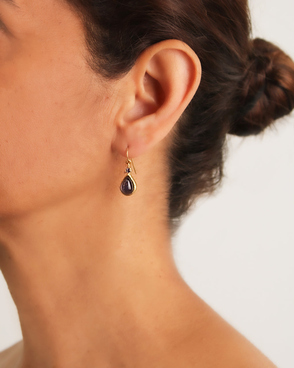 Teardrop Iolite Earrings