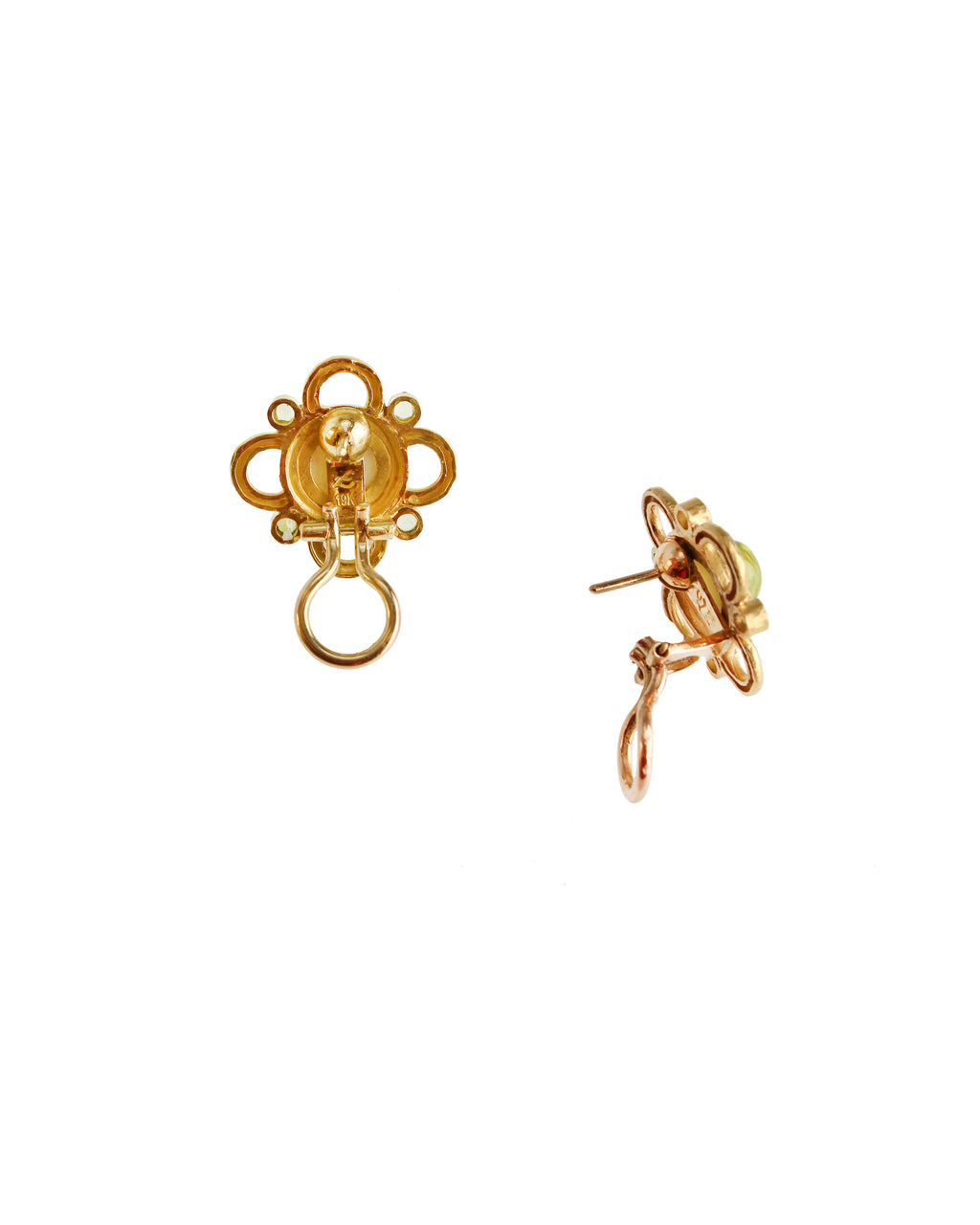 Peridot with Wire Arches Earrings