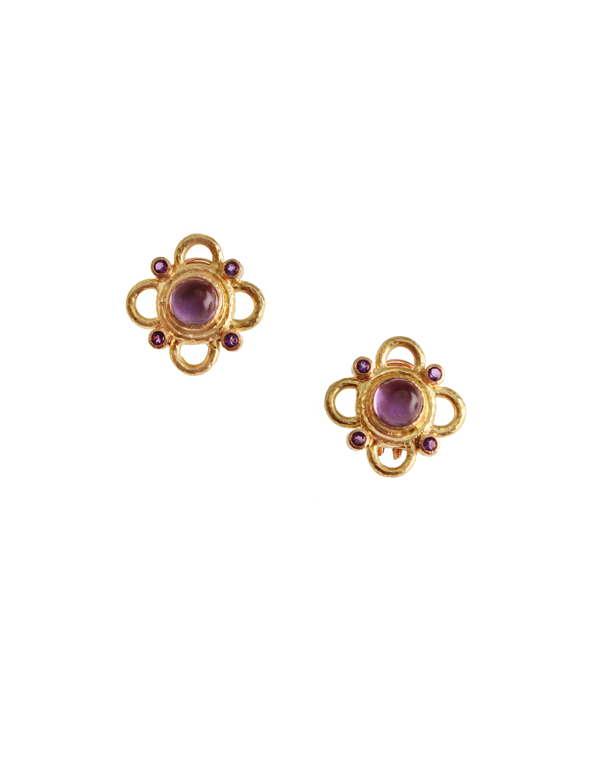 Amethyst with Wire Arches Earrings