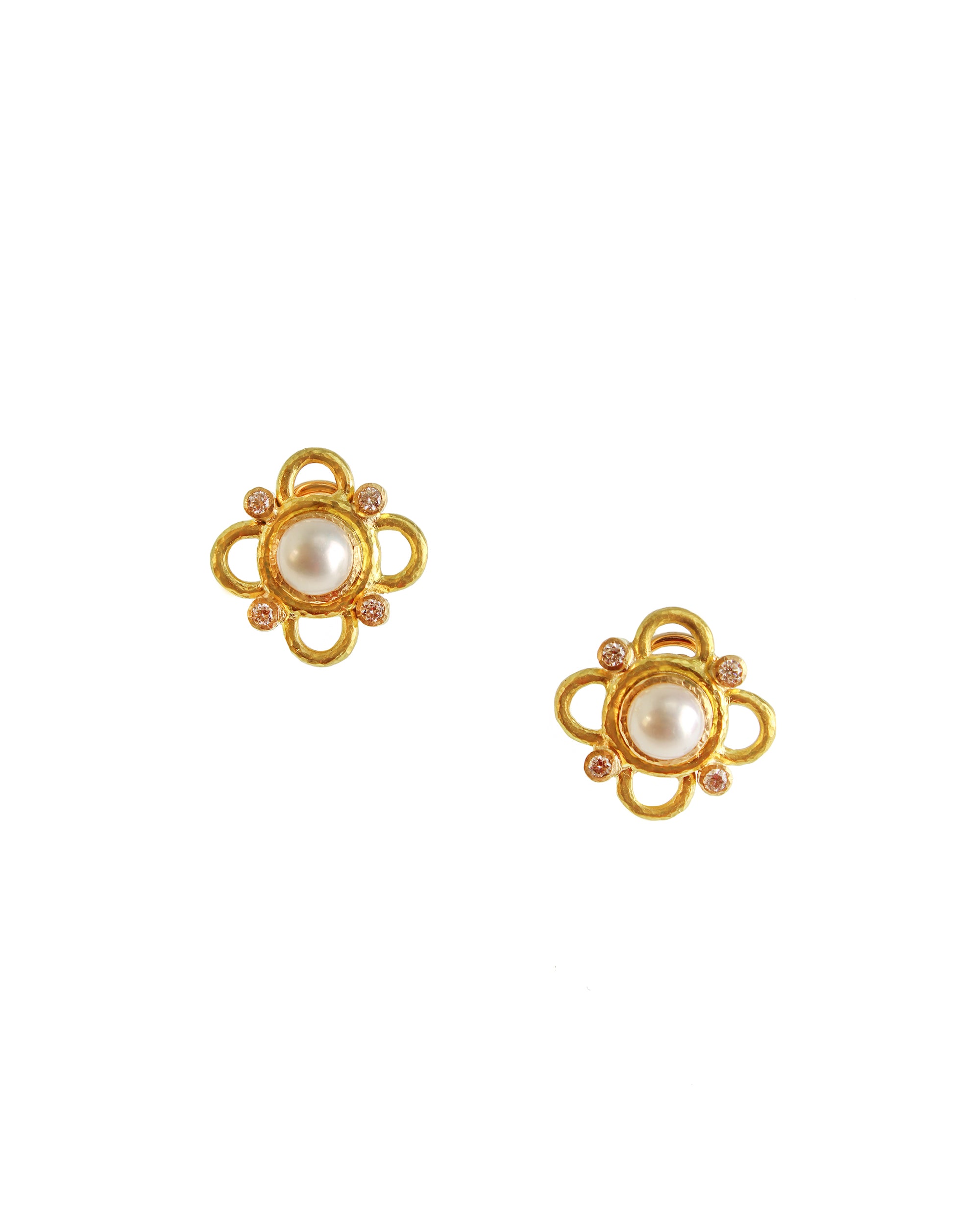 Pearl with Wire Arches Earrings