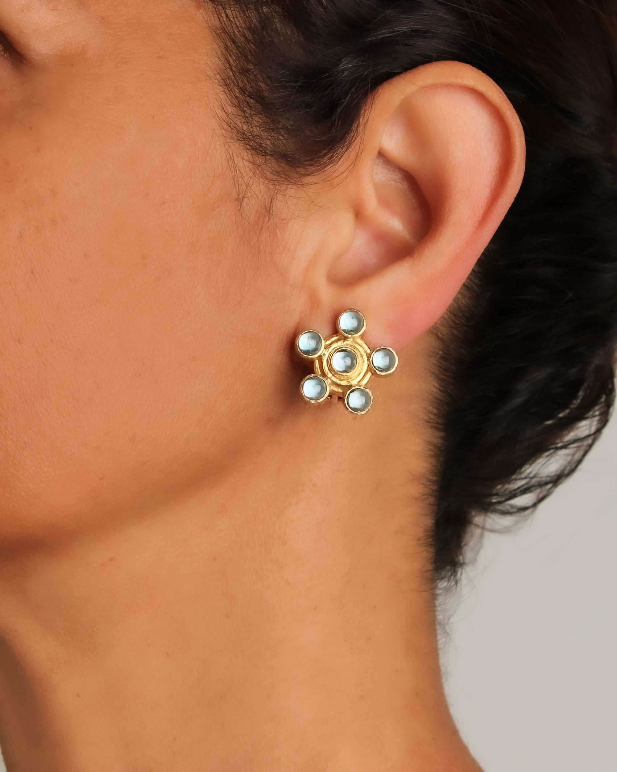 Blue Zircon Earrings
