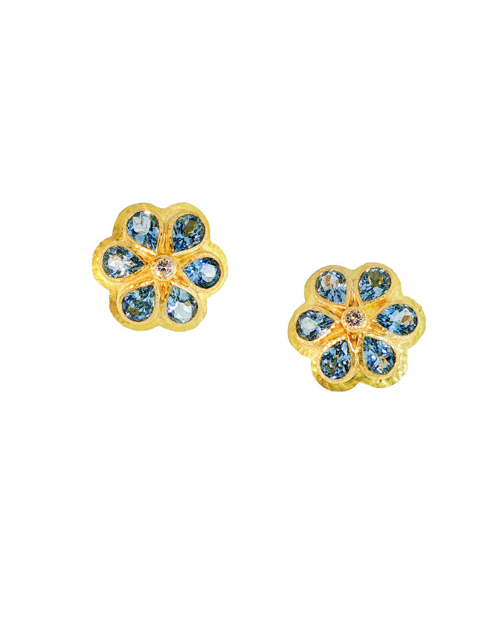 Aquamarine and Diamond Earrings