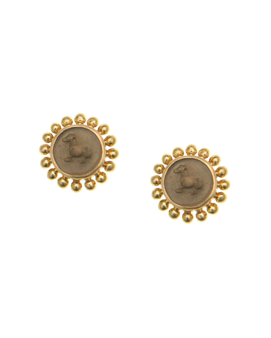 Bronze 'Tiny Horse' Stud Earrings