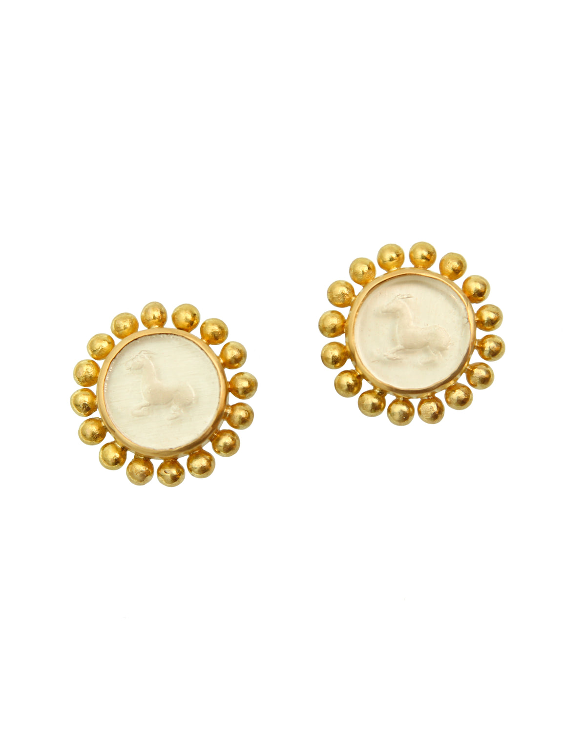 Crystal 'Tiny Horse' Stud Earrings