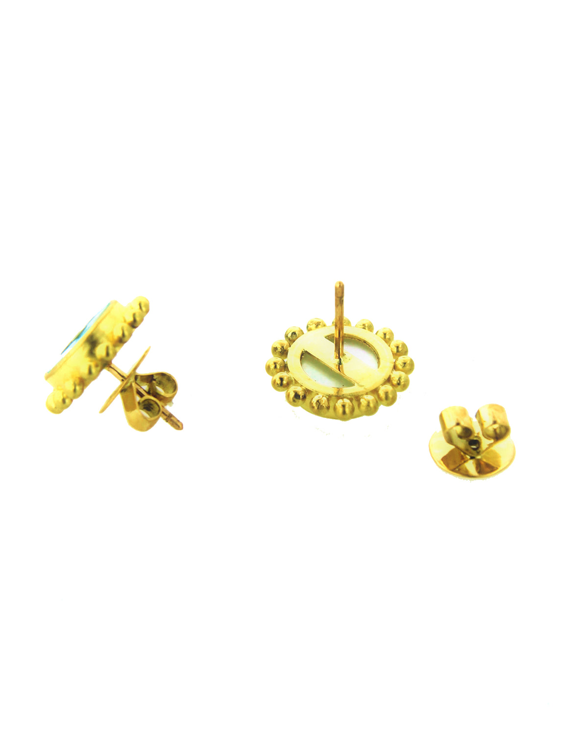 Light Aqua 'Tiny Horse' Stud Earrings