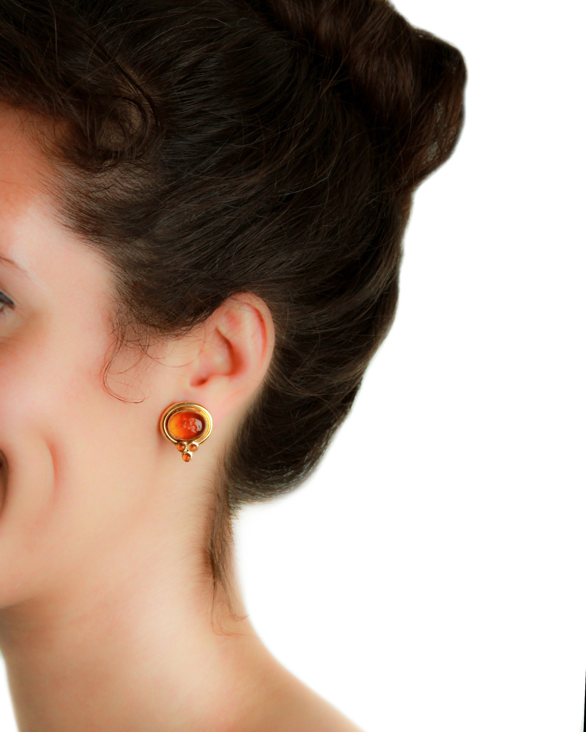 Bronze 'Cab Equestrian' Earrings