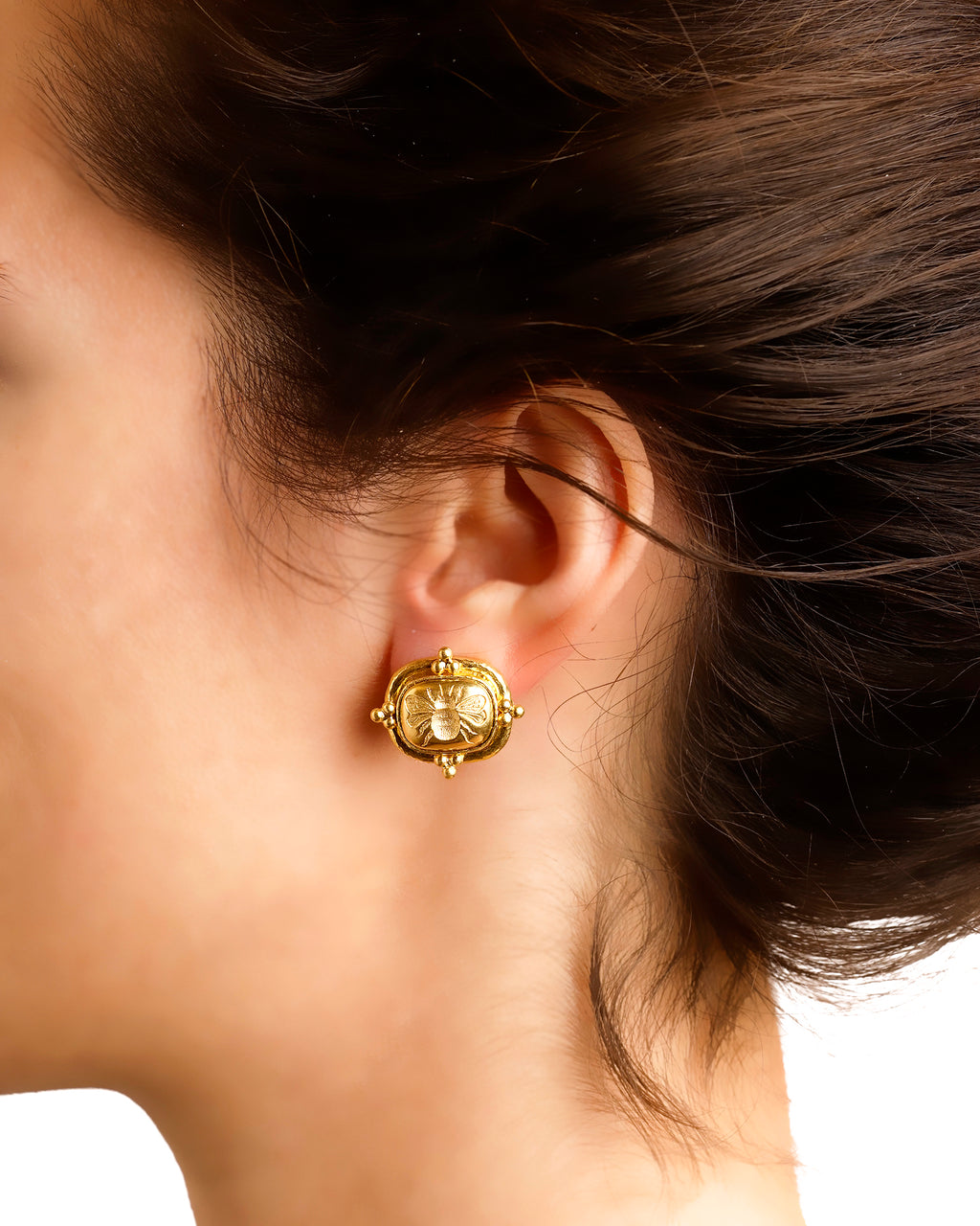 Gold 'Fat Bee' Earrings